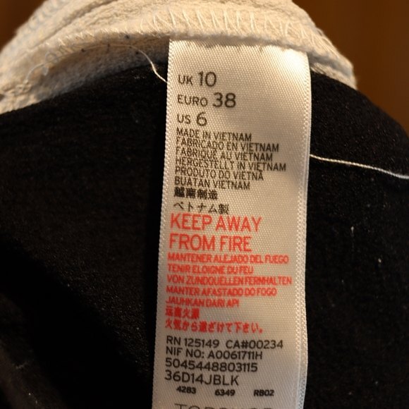 Top Shop Black Striped Dress Pants 6 - Elastic Waist Workwear Trousers - Picture 8 of 16